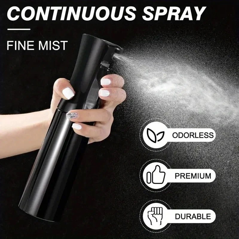 WANMEI 1/2pcs Refillable Continuous Spray Bottles with Root Comb Applicator - Fine Mist Sprayer for Hairstyling Hair Dye Bottle