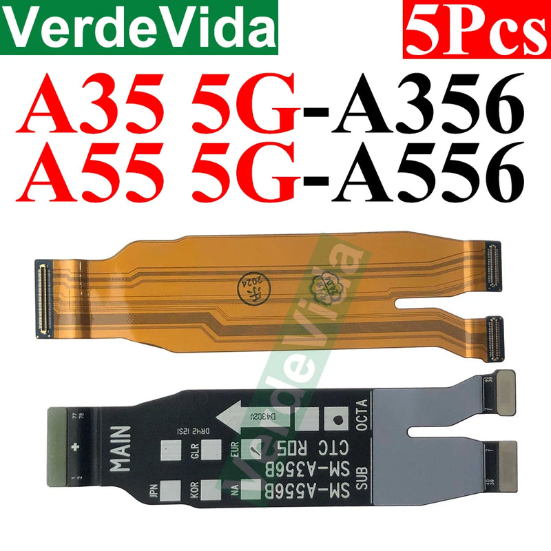 5pcs Main Motherboard Connector Board Ribbon Flex Cable For Samsung A33 A53 A15 A25 A35 A55 A24 A34 A54 A22 A32 A52 A72 Cable