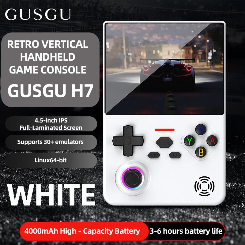 New Handheld Game Console 4.5 inch IPS Screen Linux Retro Video Games Player 4000mAh Long Standby Supports Many Classic Game H7