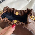 Women's Crossbody Tote Bag PU Leather Hobo Bag Fashionable Retro Bucket Bag Korean High-End Chain Crossbody Bag