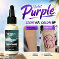KINGZOO Temporary Tattoo Ink Sun Activated Color Changing Body Art Paint Airbrush Paint for Festival Party Beach Halloween 30ML
