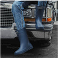 New Fashion Men Rain Shoes Waterproof Mid-Calf Boots Non-slip Work Rubber Outdoor Fishing Male Comfort Causal Footwears