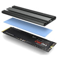 TEUCER M2 2280 Solid State Hard Disk Aluminum Radiator M.2 SSD Heatsink with Thermal Silicone Pad For PS5/PC/Laptop Cooling