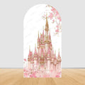 Fairy Tale Castle Butterfly Floral Arch Backdrop Cover Princess Girl Birthday Baby Shower Party Decor Photography Backgrounds