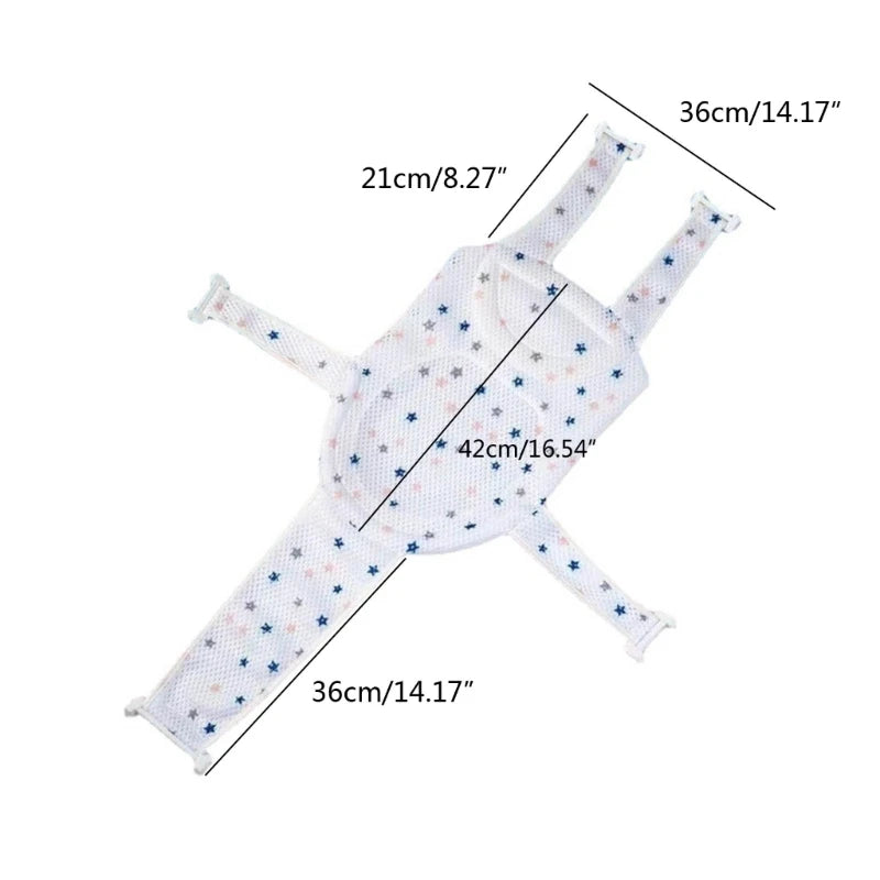 Portable Baby Bath Support Mesh Pad Newborns Bath Tub Seats Net Not Slip Baby Bath Mat Floating Bath Seats Cushions Gift