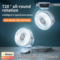 New 3 in 1 Portable Mini Clip Fan Rechargeable Air Circulator Wireless Electric Fan With Led Light Clip-on Home handheld Fan