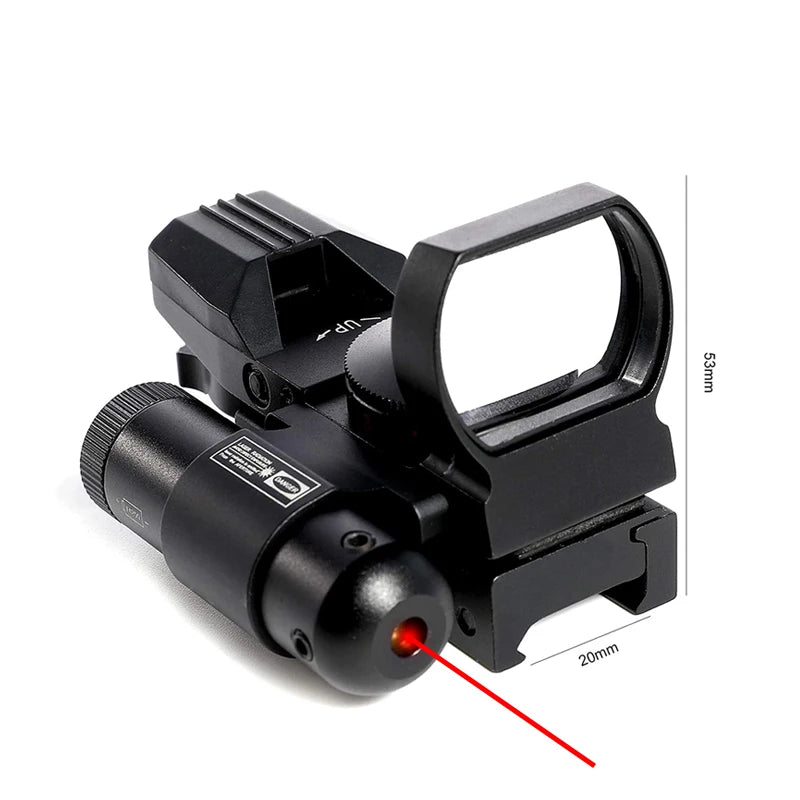 Bestsight Red Dot Sight Holographic Reflex Sight 4 Reticle Optics Red and Green Illuminated Collimator Sight Hunting Scopes