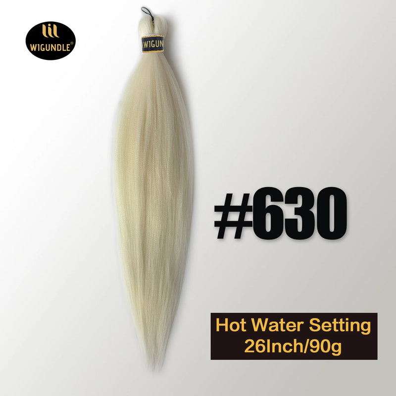 Kanekalon 26inch Hot Water Set Pre Stretched Jumbo Braiding Hair Box Twist Braids Synthetic Hair Extensions For Women Soft Yaki