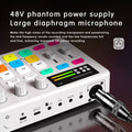 Audio Interface with DJ Mixer Live Sound Card Effects and Voice Changer BT Compatible Mixer For Live Streaming Singing مكسر