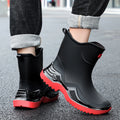 New style rain boots for men, fashionable short tube rain boots for work, rubber shoes for work, thick bottom water shoes
