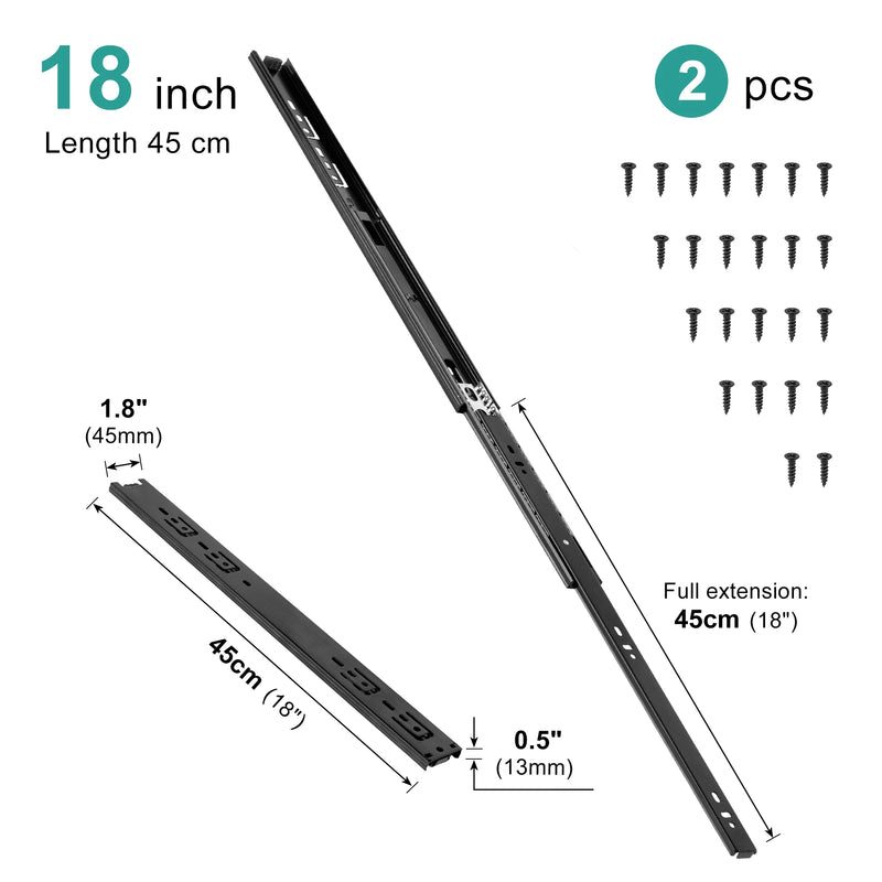 Drawer Rail 10~20Inch Stainless Steel Ball Bearing Slides | SAMAG