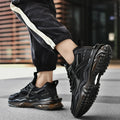 High-quality Large-sized Round-toed Thick-soled Height-increasing Shock-absorbing and Low-top New Casual Sports Shoes