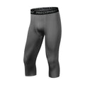 Men Tight 3/4 Cropped Pants Compression Training Fitness Jogger Running Skinny Trousers Basketball Boy Sports Shorts Quick Dry