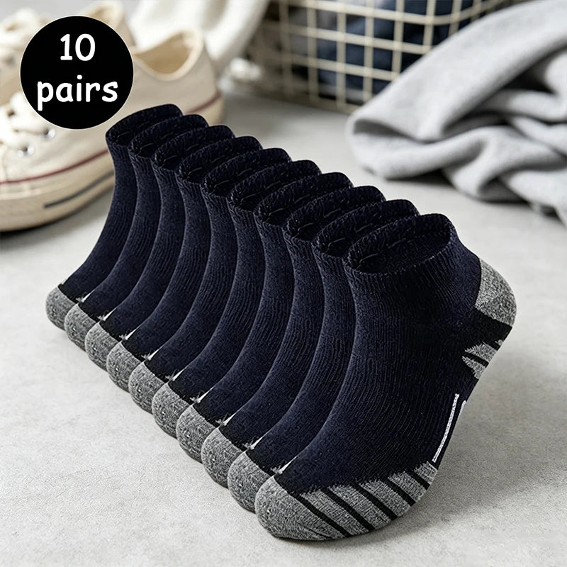 Pairs of Men's Short Socks, All-Season Low-Cut Round | SAMAG
