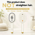 Electric Hair Brush for Anti-Frizz Detangling with Spray, Red Light Therapy & Retractable Teeth – Scalp Massage, Wet & Dry Use