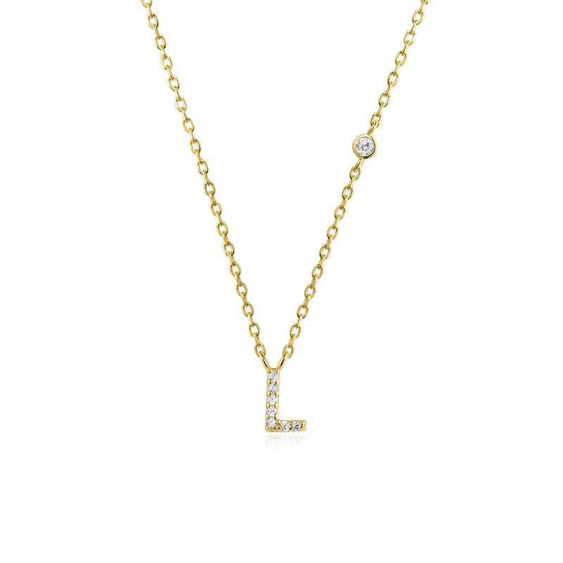 ANDYWEN 925 Sterling Silver Gold Small 26 Letters A- Z Zircon CZ Pendant Monogram Necklace Me 2020 Initial Alphabet M A Jewelry