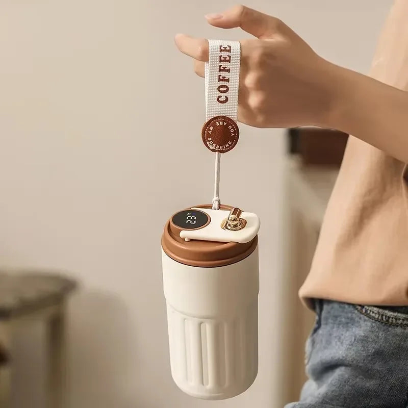 Stainless Steel Vacuum Insulated Water Bottle Thermos Mug for Hot & Cold Drinks, Portable Thermal Flask for Home Office Travel