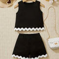 Ins Girls' Summer Outfit Set Young Vacation Style Solid | SAMAG