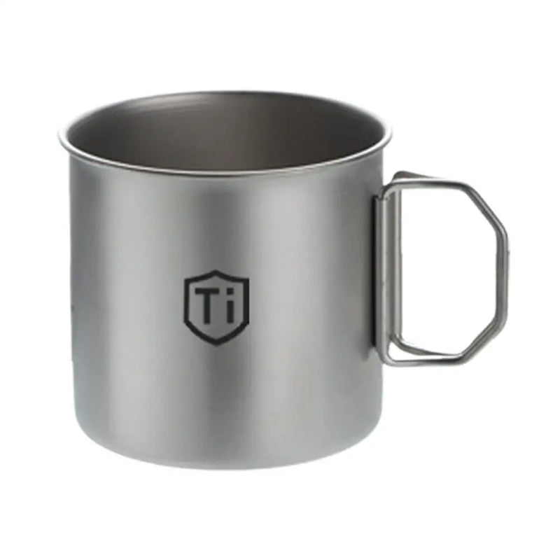 Ultralight Titanium Coating Cup Water Cup Mug Foldable Handle Outdoor Portable Camping Picnic Beaker Coffee Cup Kitchen