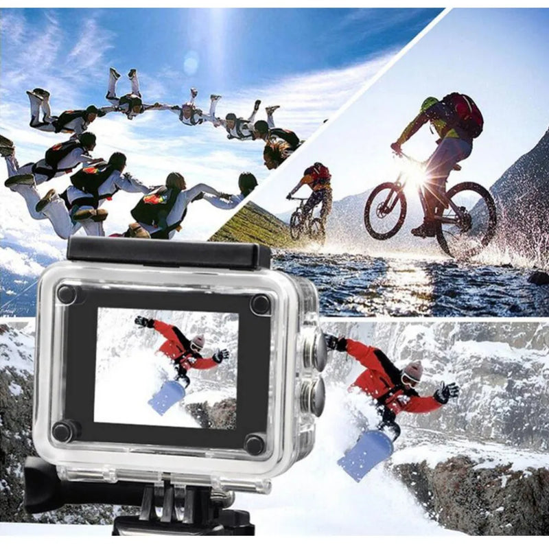 Ultra HD 4K Action Camera 30fps/170D Underwater Helmet Waterproof 2.0-inch Screen WiFi Remote Control Sports go Video Camera Pro
