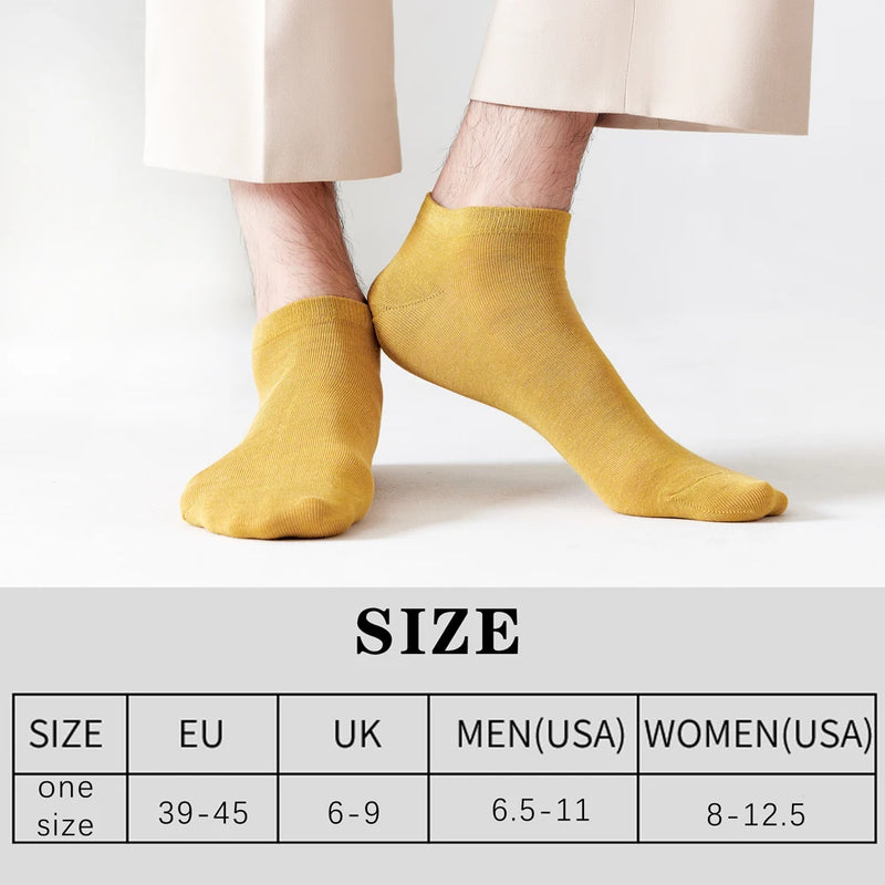 5 Pairs Spring Summer Thin Men's Bamboo Fiber Socks Short | SAMAG