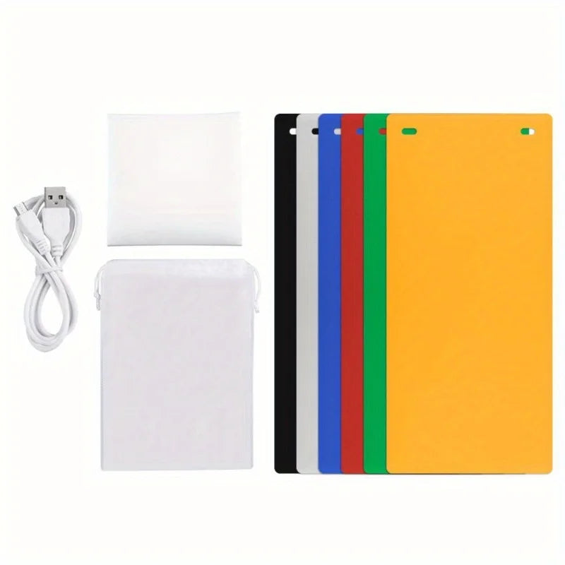 Dual LED Panels Folding Portable Photo Video Box Lighting Studio Shooting Tent Box Kit Diffuse Studio Softbox Lightbox