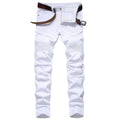 Fashionable New Men's Motorcycle Jeans Pleated Holes | SAMAG