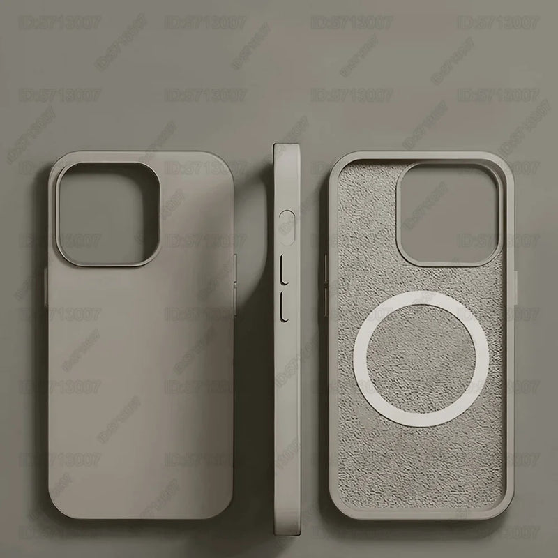 Magnetic Original Liquid Silicone Shockproof Case For iPhone 16 15 14 13 12 11 Pro Max 16 Plus For Magsafe Wireless Charge Cover