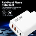 Quick Charge 3.0 Fast Charger Muti Total 120W 4 Port USB Type C PD Mobile Phone Wall Adapter for iPhone 16 Samsung S24 Xiaomi 15