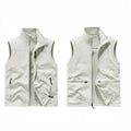 Autumn Winter Comfortable Versatile Windproof Casual Vest Outdoor Leisure Fishing Men Leather Vest Men Fashion Breathable Vest