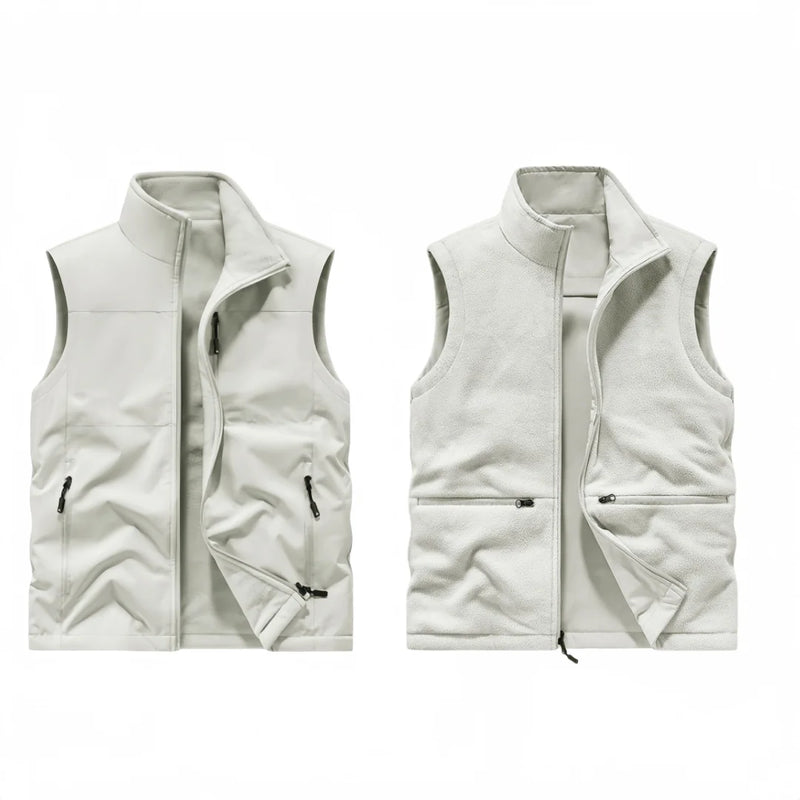 Autumn Winter Comfortable Versatile Windproof Casual Vest Outdoor Leisure Fishing Men Leather Vest Men Fashion Breathable Vest