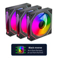 Teucer Infinite Mirror 120mm 5V 3Pin ARGB PC Case FAN 12V 4Pin PWM 800-2000RPM 12cm Chassis CPU Water Cooling Ventilator