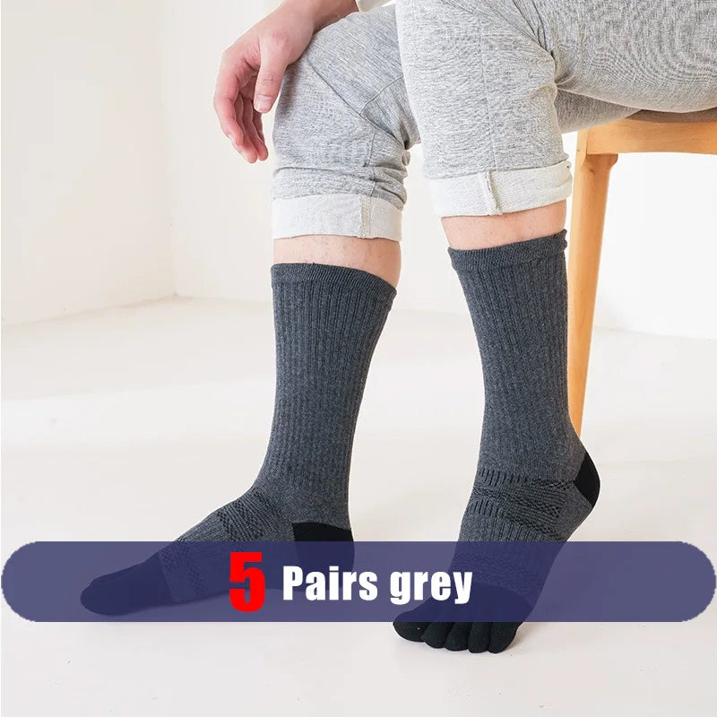 Pairs Man 5 Finger Socks Long Compression Sweat-Absorbing | SAMAG