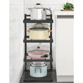 Kitchen Shelf Space - saving Kitchenware Storage Rack Adjustable Pot 3 - 4 Tiers Under Sink/Corner - View 3 | SAMAG