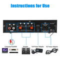 AK35/AV-660BT Audio Power Amplifiers 2 Channel Bluetooth-Compatible HIFI Sound Amplificador 110/220V Home Theater Sound System