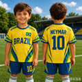 Boys Neymar No.10 Football Jersey Tee Shorts Set Women - View 4 | SAMAG