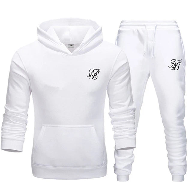 Sik silk Men Sets Fashion Autumn Spring Sporting Suit Sweatshirt Sweatpants Clothing 2 Pieces Slim - View 30 | SAMAG