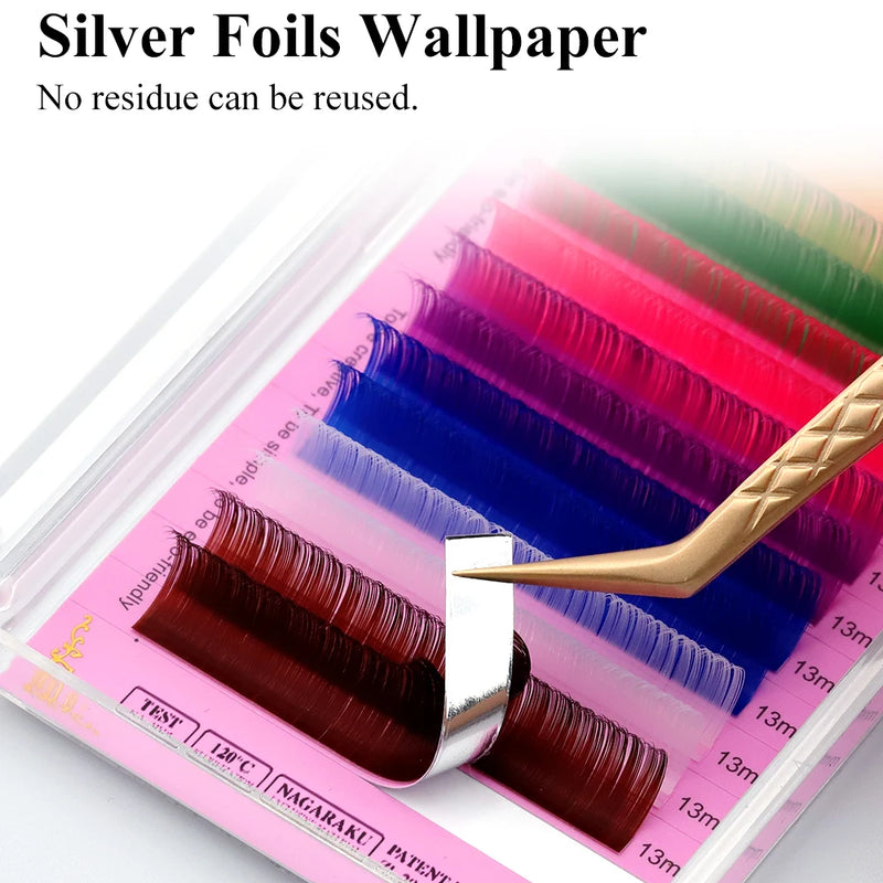 NAGARAKU Mix Color Eyelashes Make up High Quality Soft Natural Synthetic Mink Rainbow Eyelash Extension Supplies  8 Colors Mix