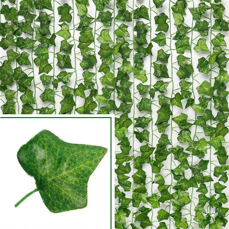 Artificial Plants Home Decor Green Silk Hanging vines Fake Leaf Garland Leaves Diy For Wedding Party Room Garden Decoration