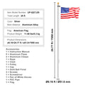 VEVOR 16/20/25/30ft Flag Pole for Outside House In Ground Thick Aluminum Flagpole Kit with 3x5American Flag for Yard Residential