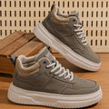 Men's shoes four seasons breathable soft-sole non-slip casual shoes fashion youth Joker flat shoes Thick sole sports board shoes