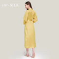 Birdtree 22 Momme 100%Pure  Silk Long Robe for Women Silky Sleepwear Ladies Elegant Nightgown Natural Pajamas P3D047QM