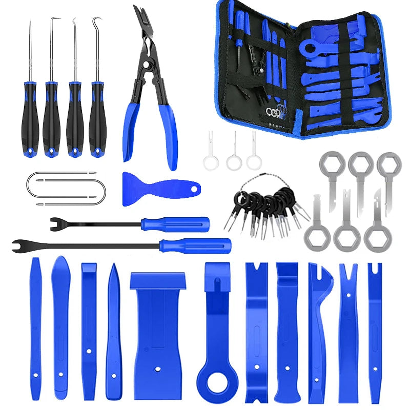 2023 Car Disassembly Trim Tool Auto Accessory Complete Toolbox For Car Repair Sound Audio Removal Repair Professional Hand Tools