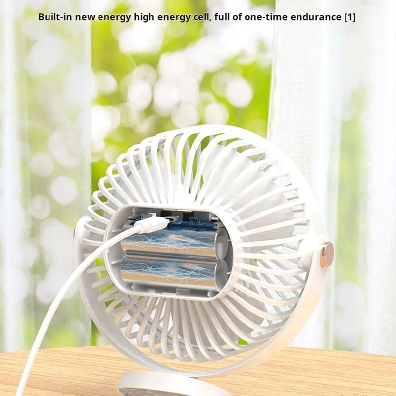 New 3 in 1 Portable Mini Clip Fan Rechargeable Air Circulator Wireless Electric Fan With Led Light Clip-on Home handheld Fan