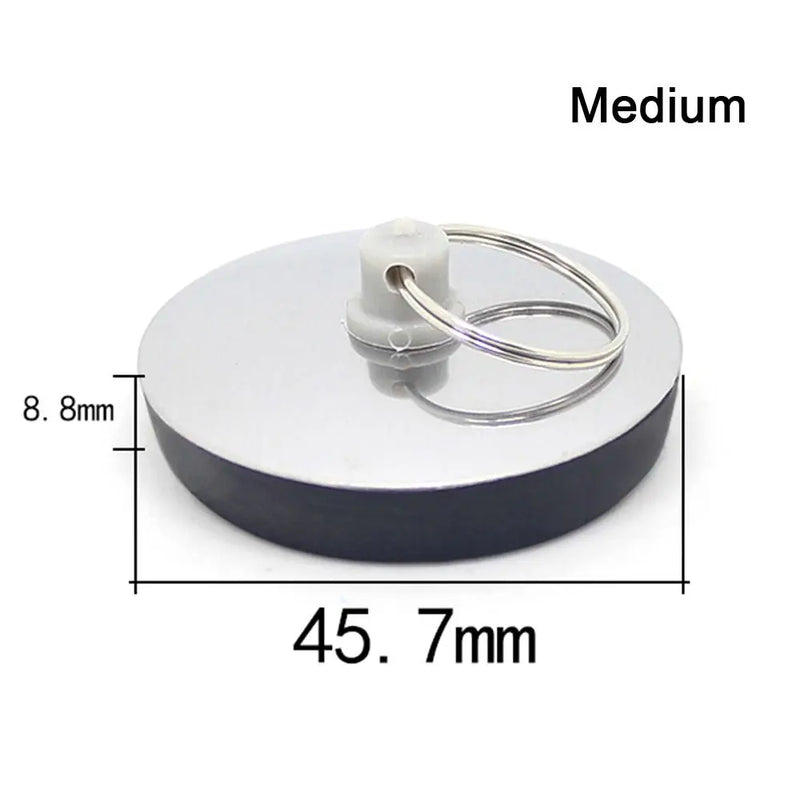 1Pcs Stainless Steel Bath Plug Kitchen Bathroom Accessory Rubber Drain Stopper Water Easy to Use Bath Tub Caps