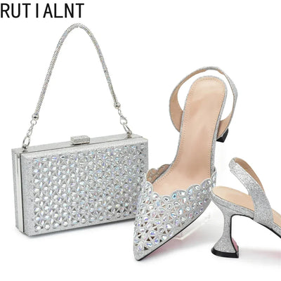 Nigeria Women Designer Shoes and Bags Decorated | SAMAG