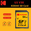 KODAK SD Card High speed SD Card U3 Class10 256GB 128GB 64GB 32G Full Size Flash SD Memory Card High Speed for Camera