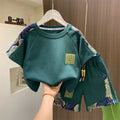 Korean Clothes for Children Boys T-shirt Shorts 2-piece | SAMAG