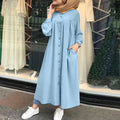 Autumn Women's Clothing Open Front Modest Abaya Long | SAMAG