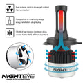 NIGHTEYE Super Bright Car Headlights H7 LED H4 led H8/H9/H11 HB3/9005 HB4/9006 Auto Bulb 72W 9000LM Automobiles Headlamp 6500K